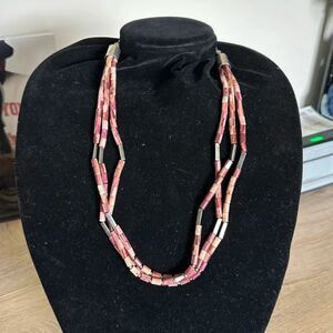 Vintage Nestoria Coriz Sterling Silver Coral Navajo Western Necklace